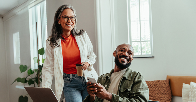 a person standing in a room