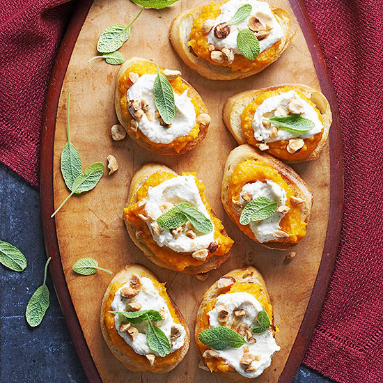 healthy holiday recipes butternut crostini