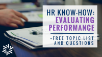 performance evalutations topics checklist