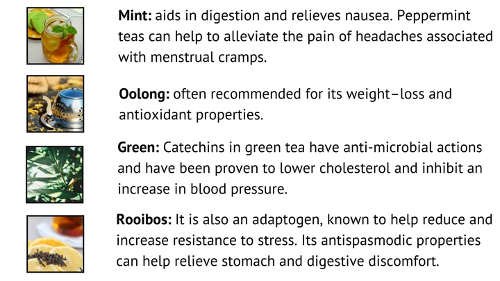 tea types health benefits